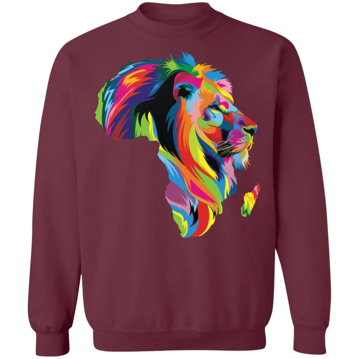 Lion Colorful Map T-shirt