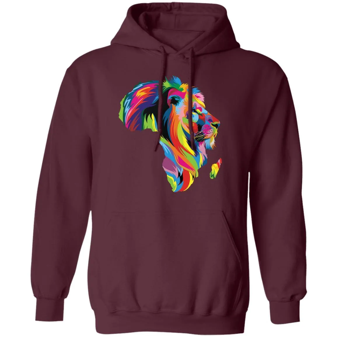 Lion Colorful Map T-shirt