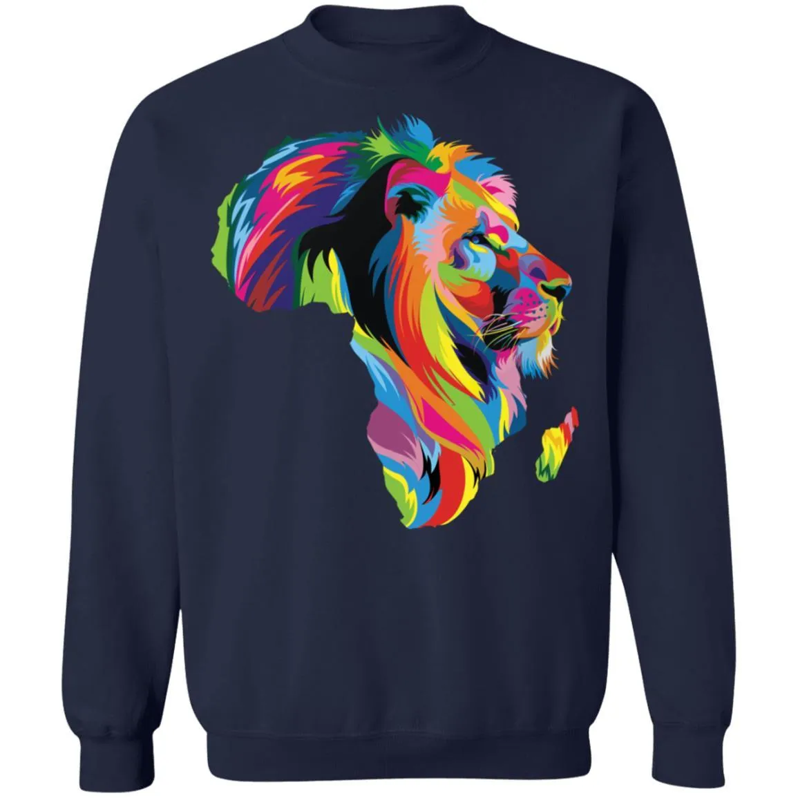 Lion Colorful Map T-shirt