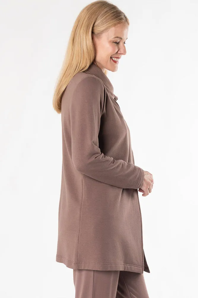 Lucy Shawl Collar Bamboo Cardigan - Latte