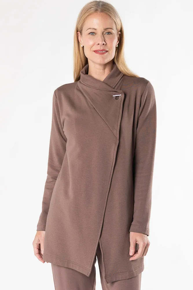 Lucy Shawl Collar Bamboo Cardigan - Latte