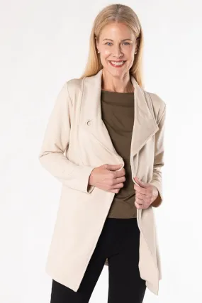 Lucy Shawl Collar Bamboo Cardigan - Oat