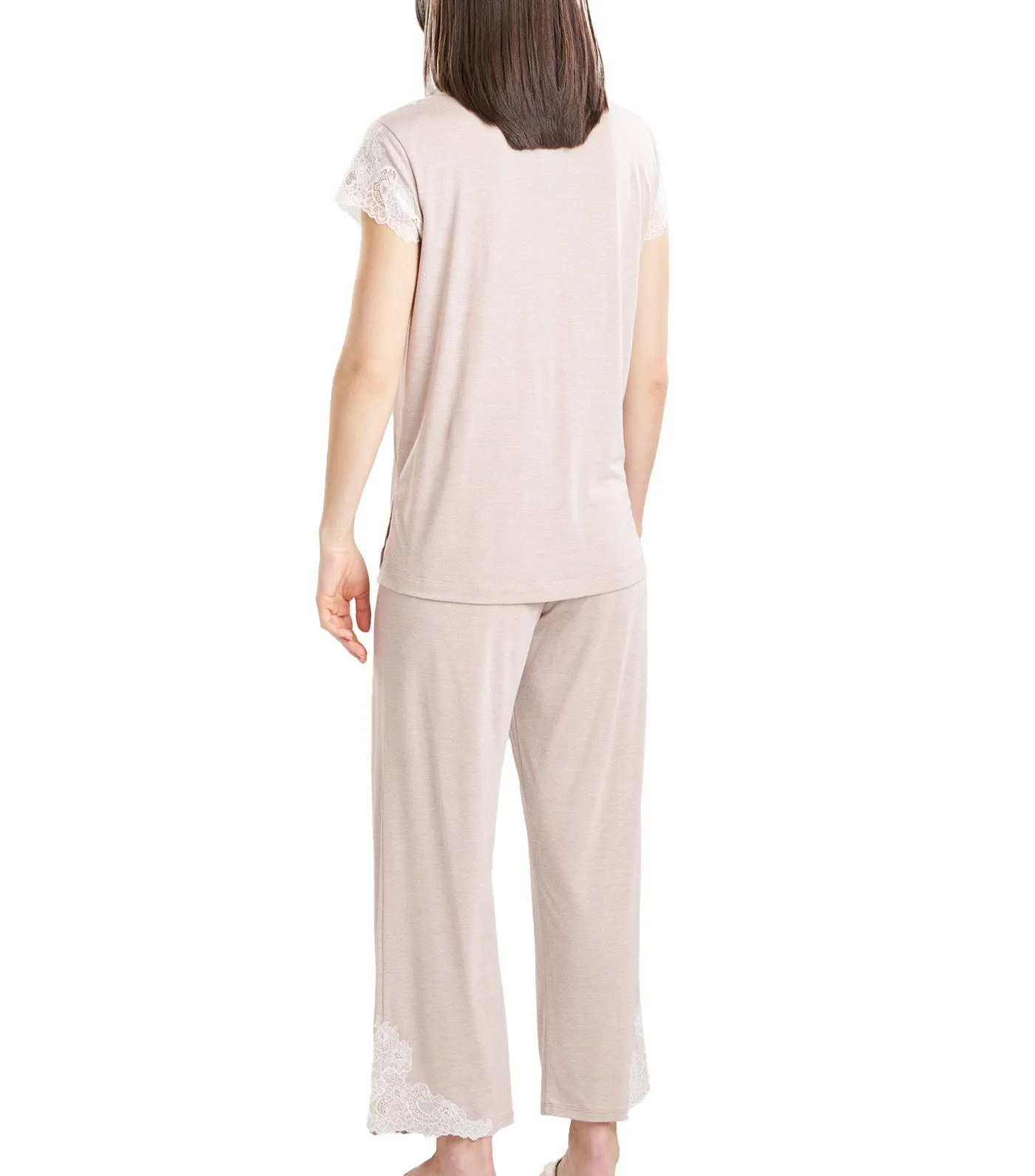 Luxe Shangri-La PJ Set Heather Cashmere