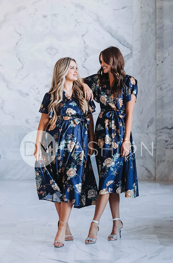 Magnolia Navy Floral Dress - DM Exclusive - Nursing Friendly