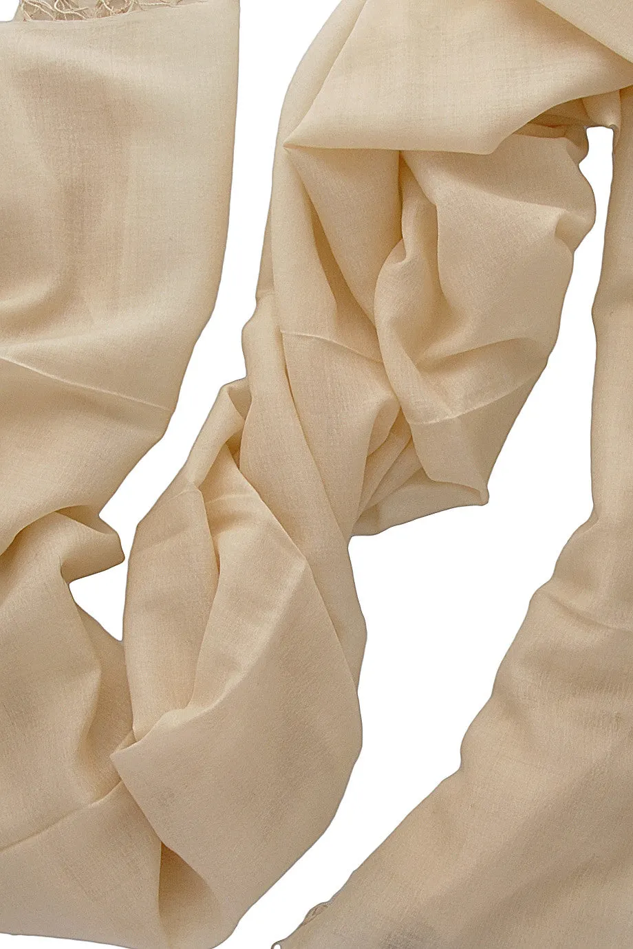 MALIBU Beige Silk Pashmina Woman Scarf