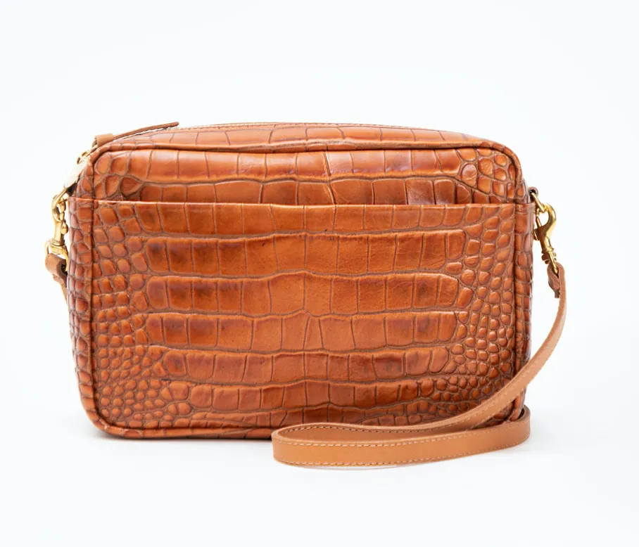 Marisol Cuoio Croco Crossbody