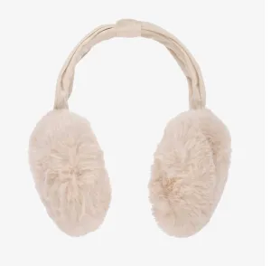 Mayoral Girls Beige Faux Fur Earmuffs