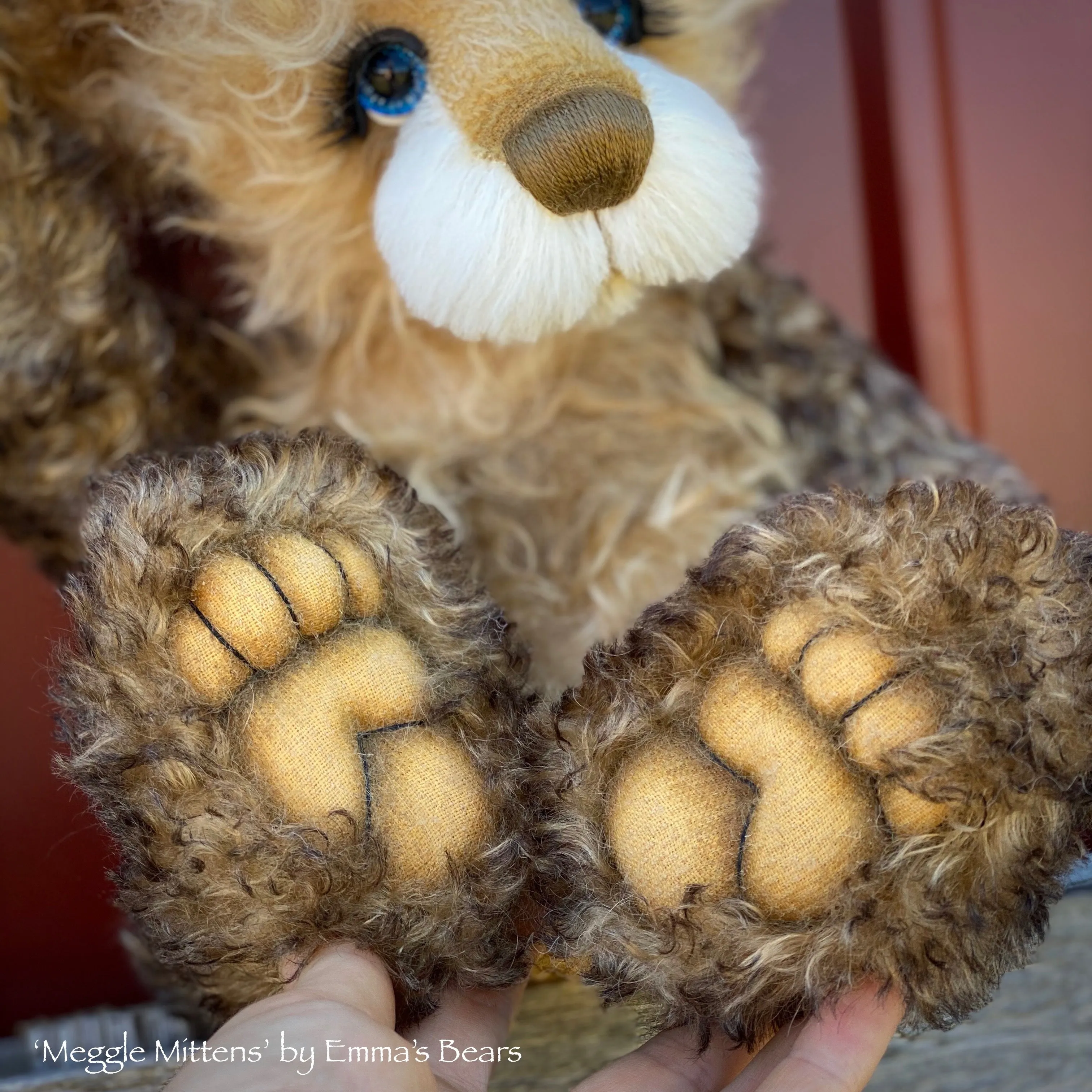 Meggle Mittens - 18" Christmas 2020 MOHAIR Artist toddler style Bear by Emma's Bears - OOAK