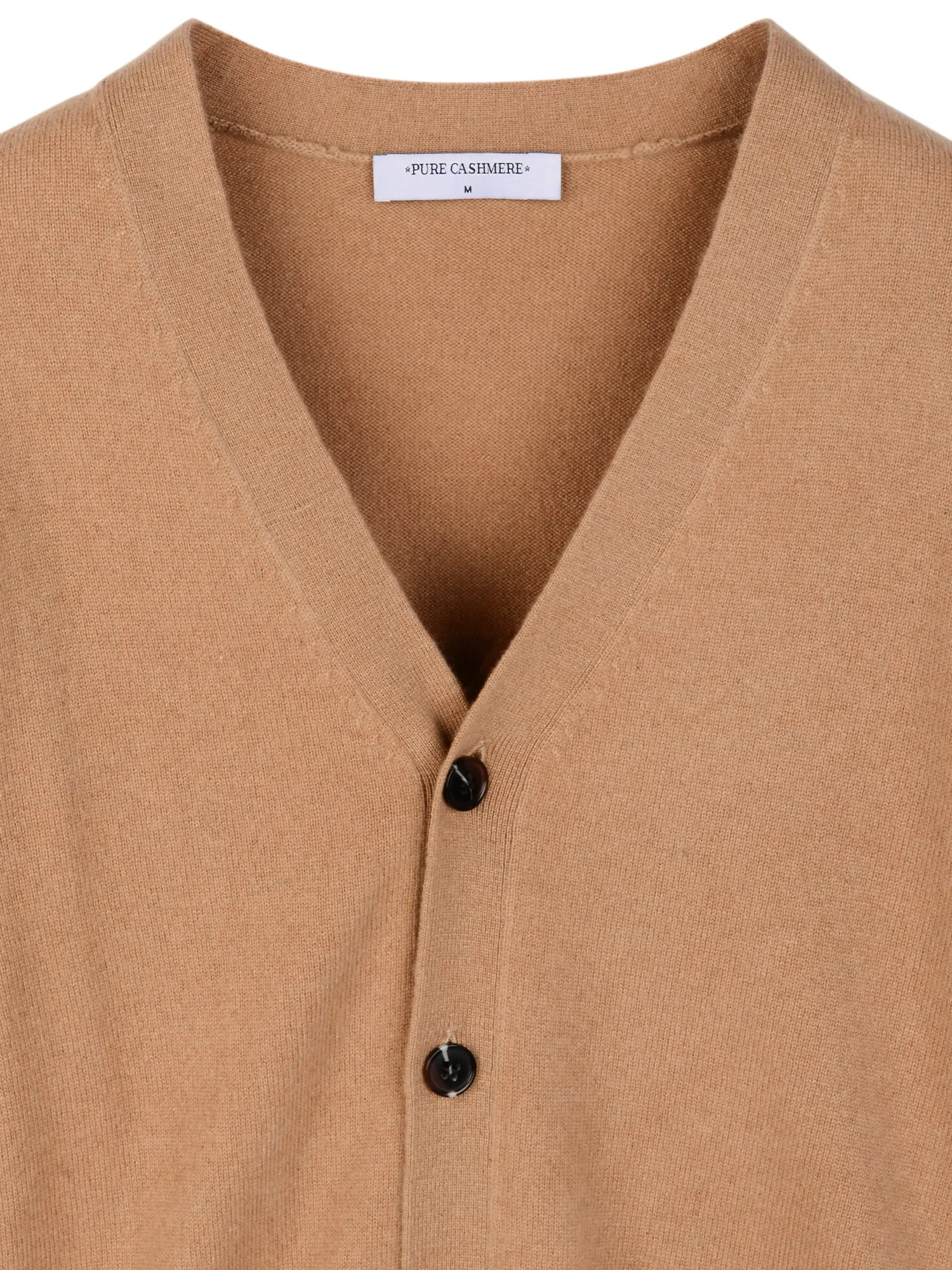 Men V-Neck Cardigan_Camel