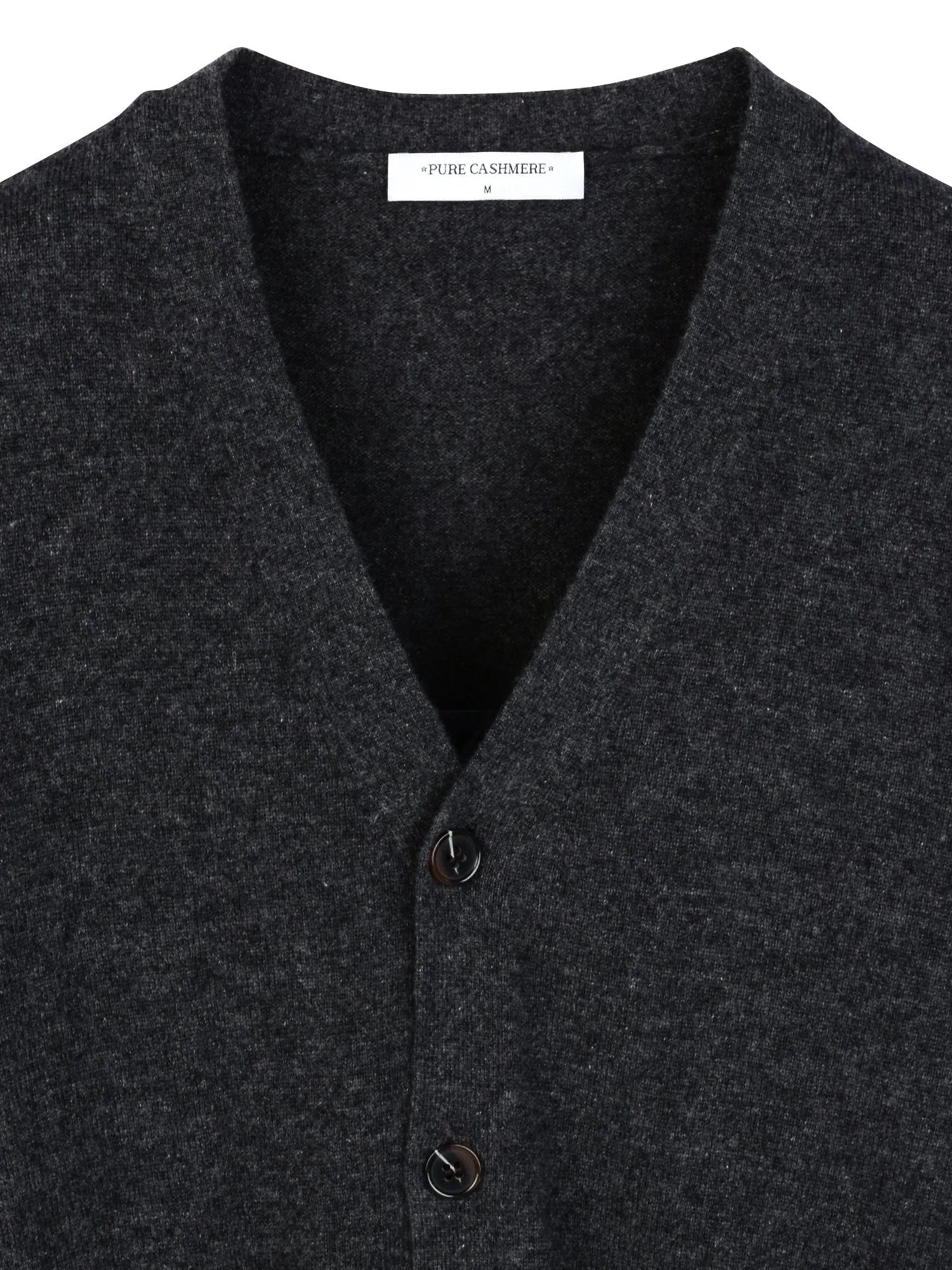 Men V-Neck Cardigan_Graphite