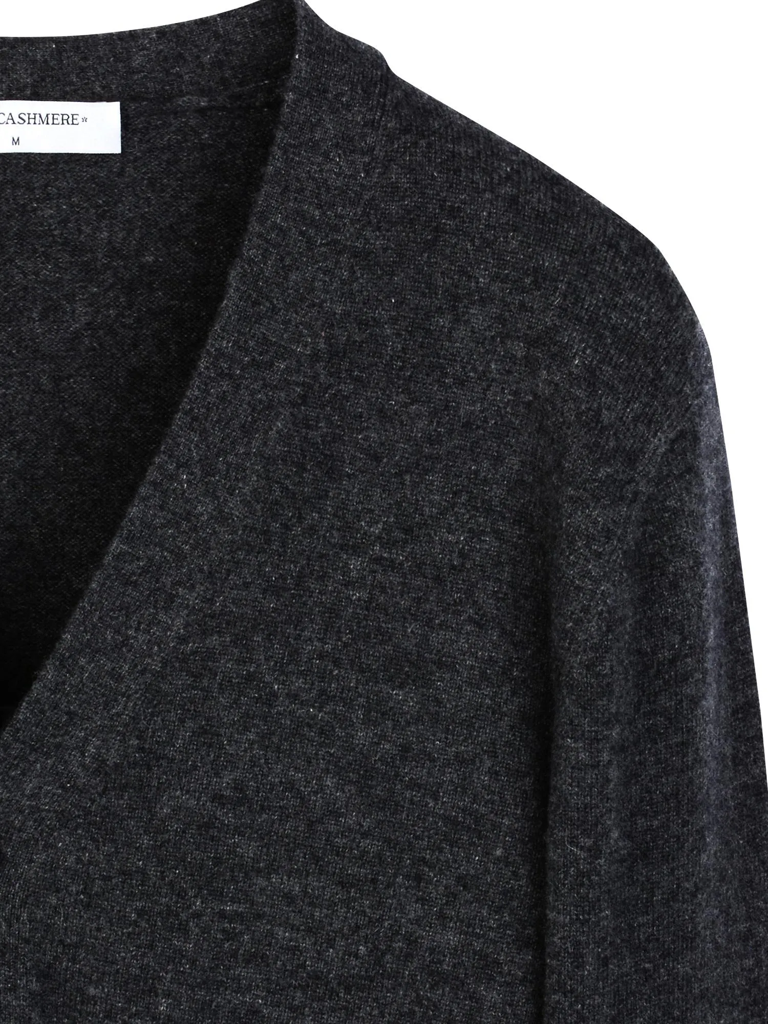 Men V-Neck Cardigan_Graphite