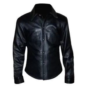 Mens Full Sleeve Shirt Very Hot Sheep Leather Button up – (Shirt-1)