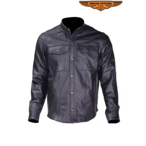 Mens Light Weight Leather Shirt