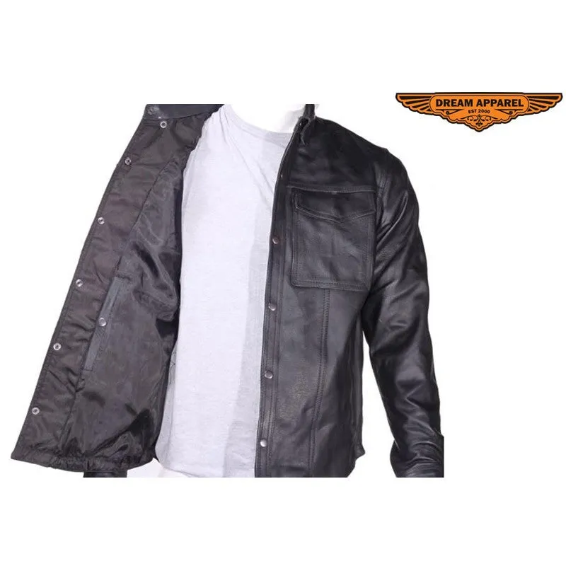 Mens Light Weight Leather Shirt