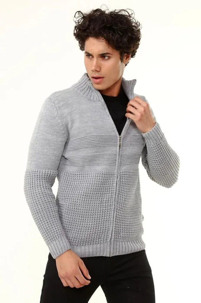 Men's Zip Up Sweater European Slim Fit | 505