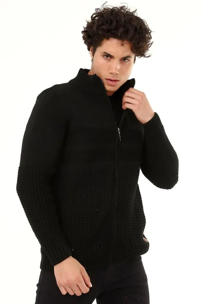 Men's Zip Up Sweater European Slim Fit | 505