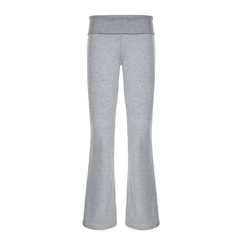 Merino Wool Knitted Office Lady Simple High Waist Straight Cashmere Pants