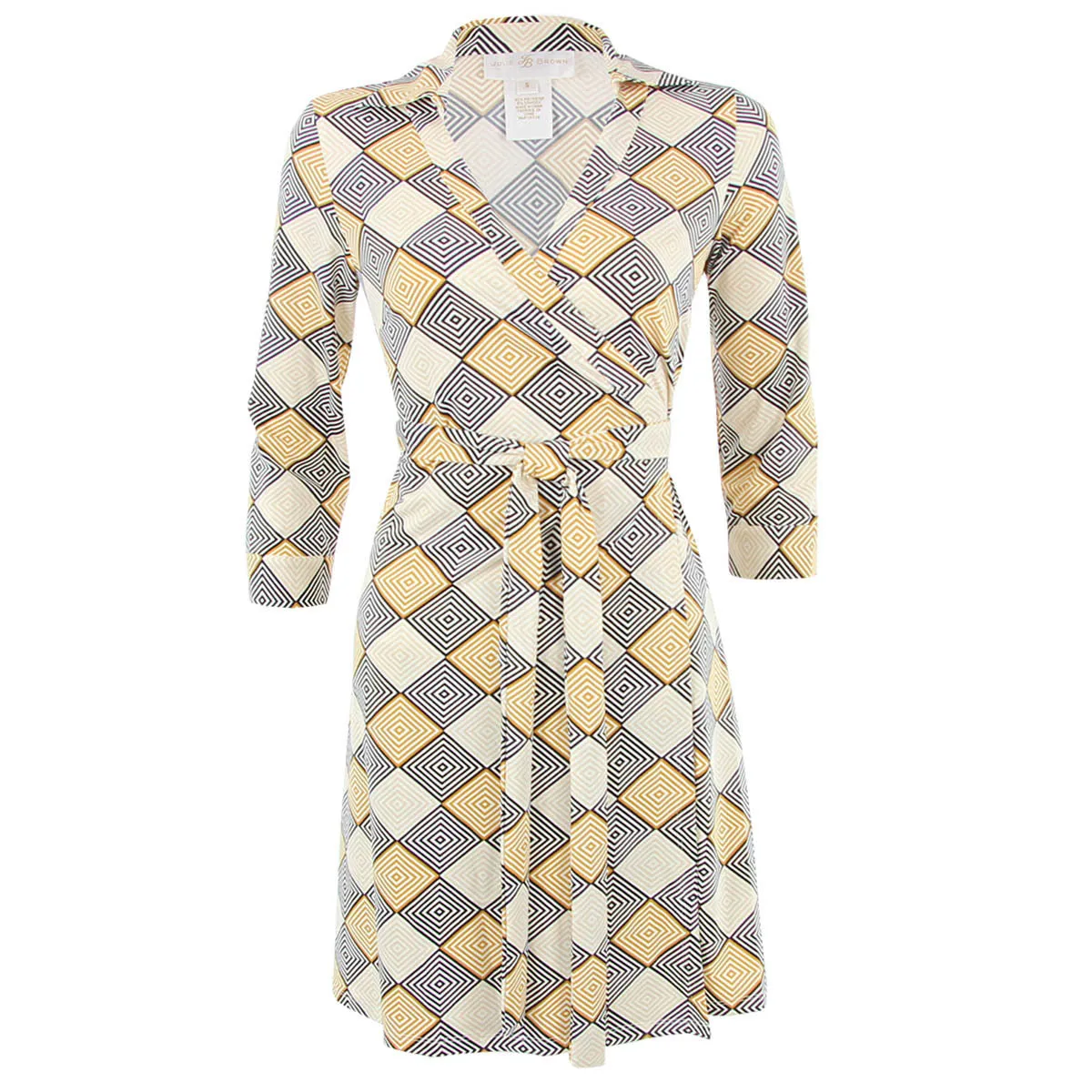 Milo Wrap Dress in Diamond Print