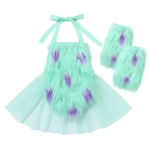 Monsters Inc Sullivan Fuzzy Fur Costume Set with Leg Warmers