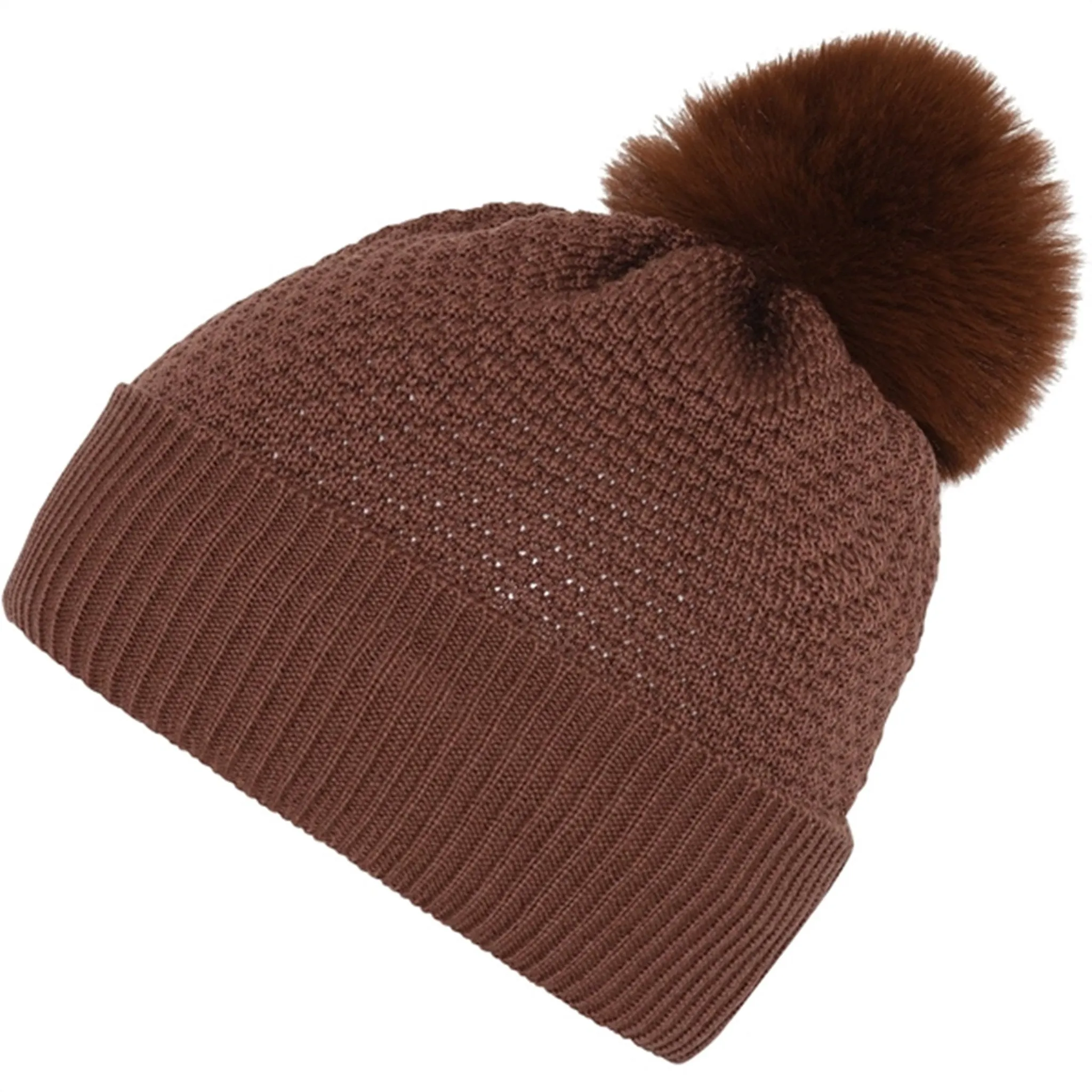 MP Danmark 97502 Oslo Wool Beanie - Fake Fur Soft Brown