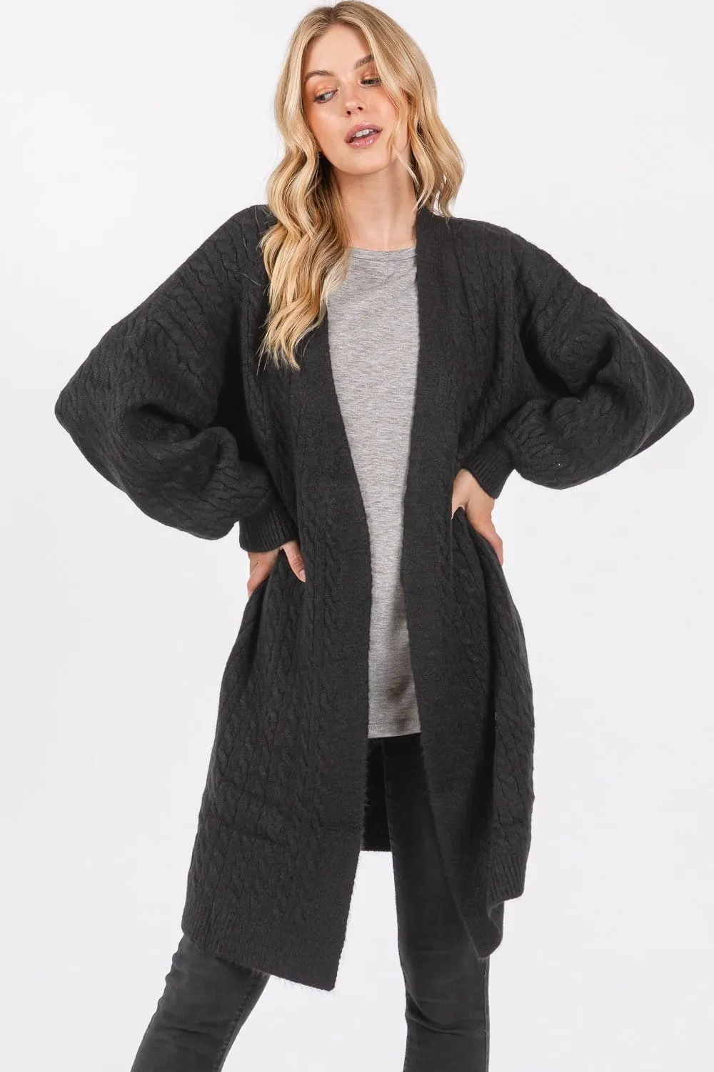 MS0406 Cable Knit Cardigan