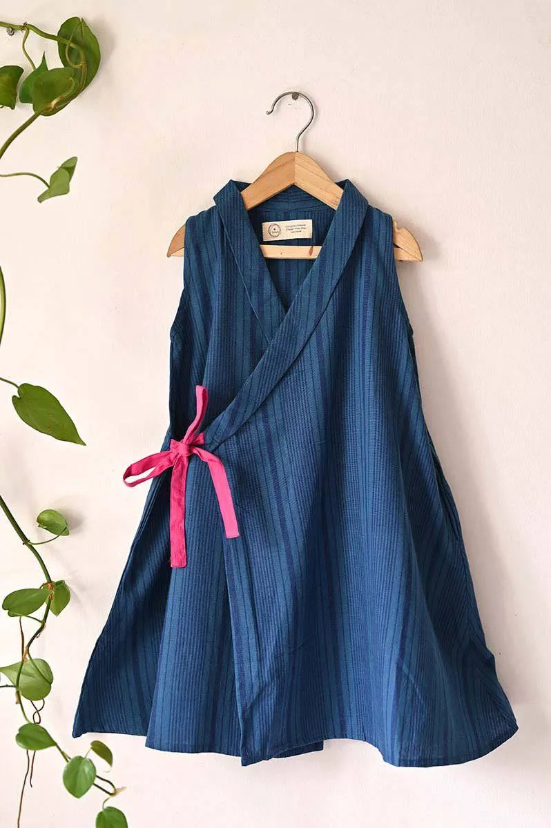 Music Of The Waves' Shawl Collar Wrap Dress