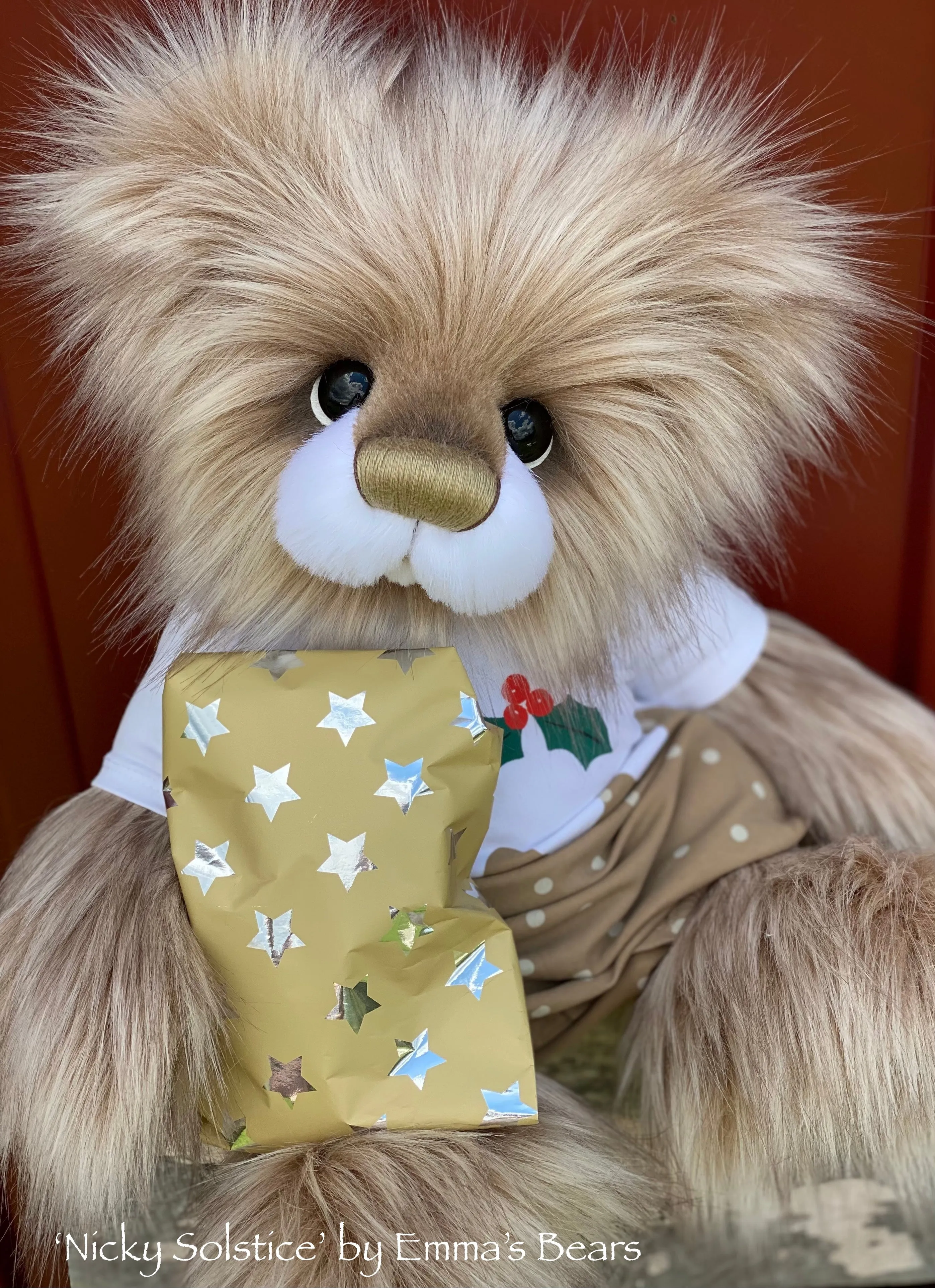 Nicky Solstice - 16" Christmas 2023 Artist Bear by Emma's Bears - OOAK