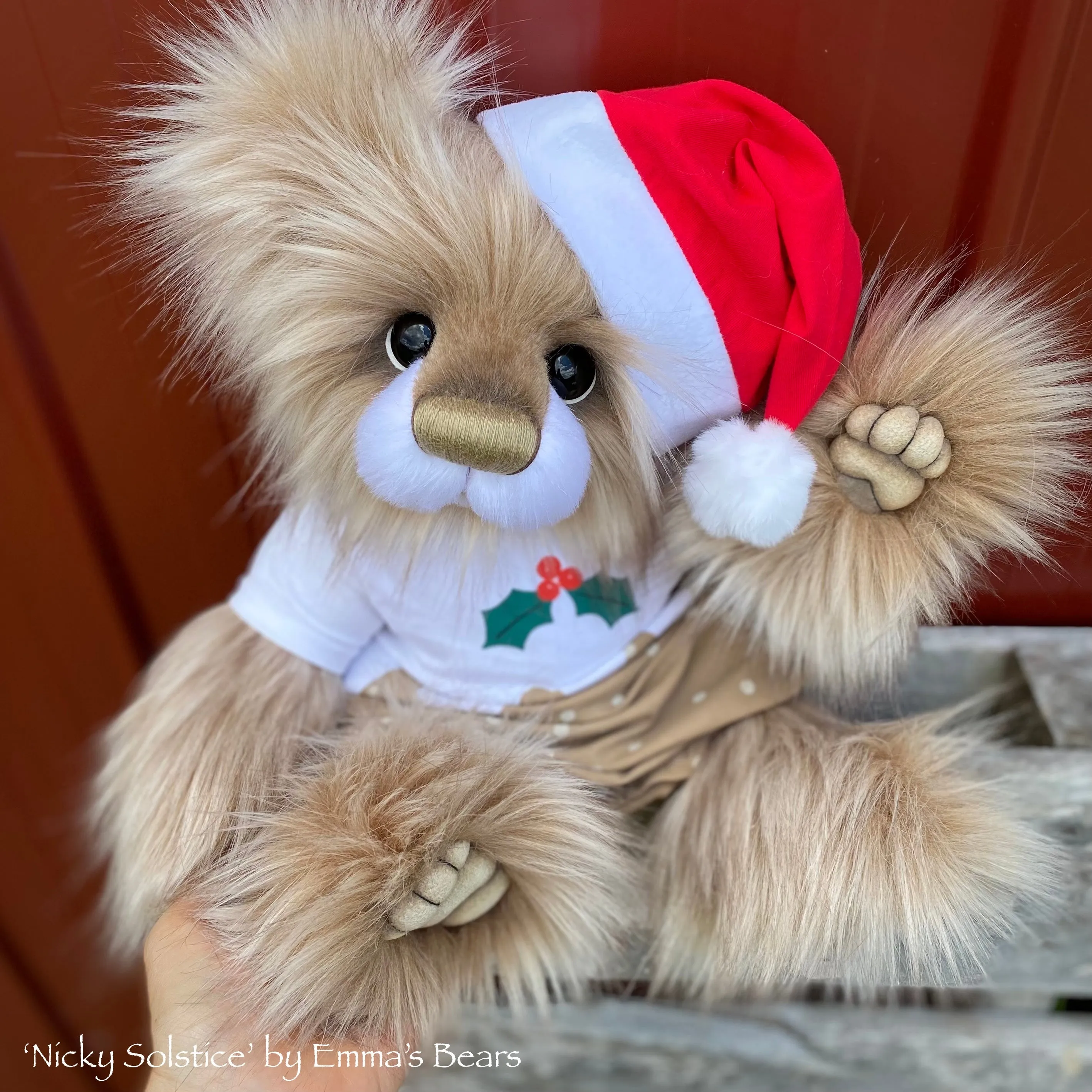 Nicky Solstice - 16" Christmas 2023 Artist Bear by Emma's Bears - OOAK