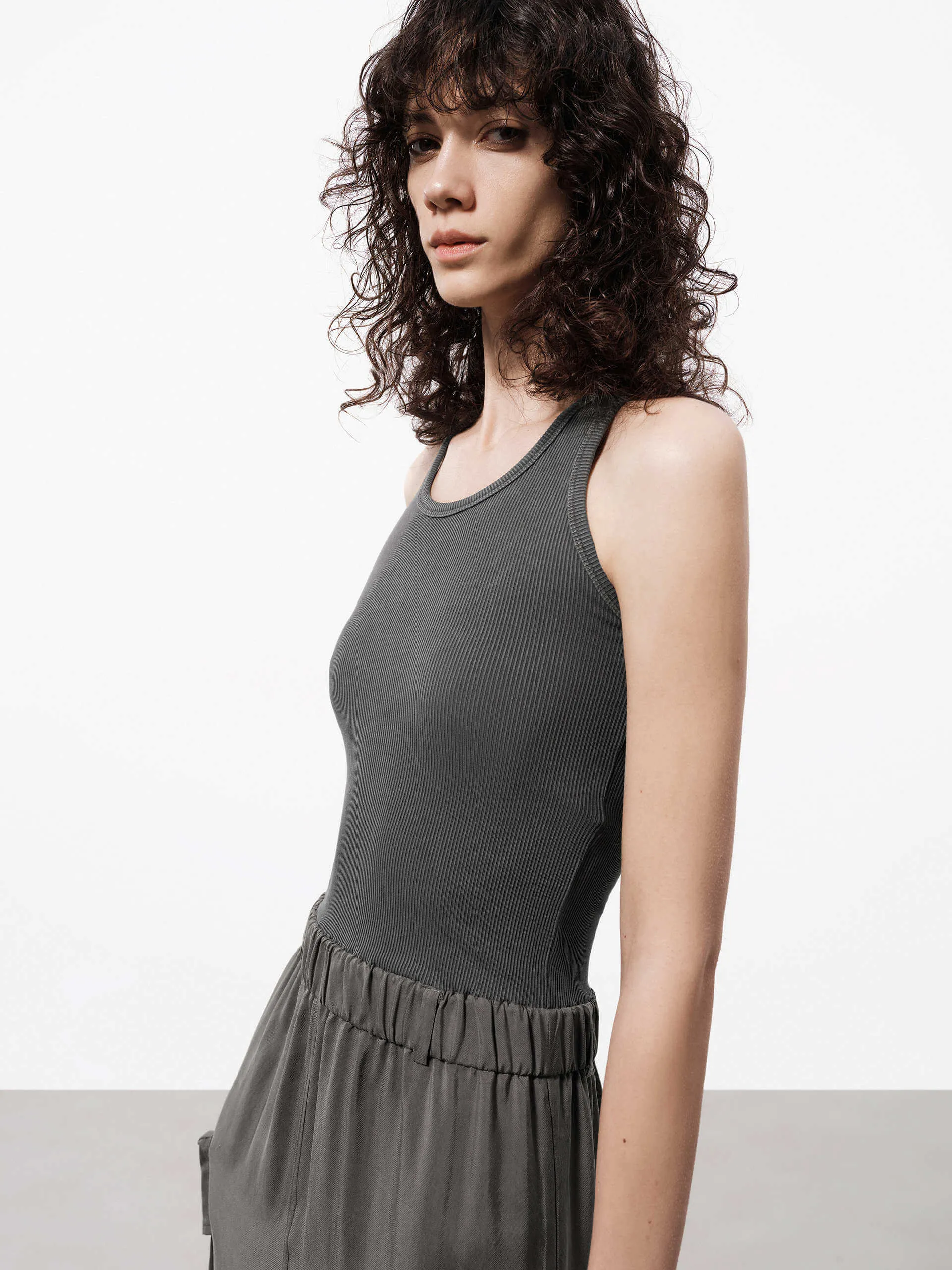 Paneled Detail Tank Dress