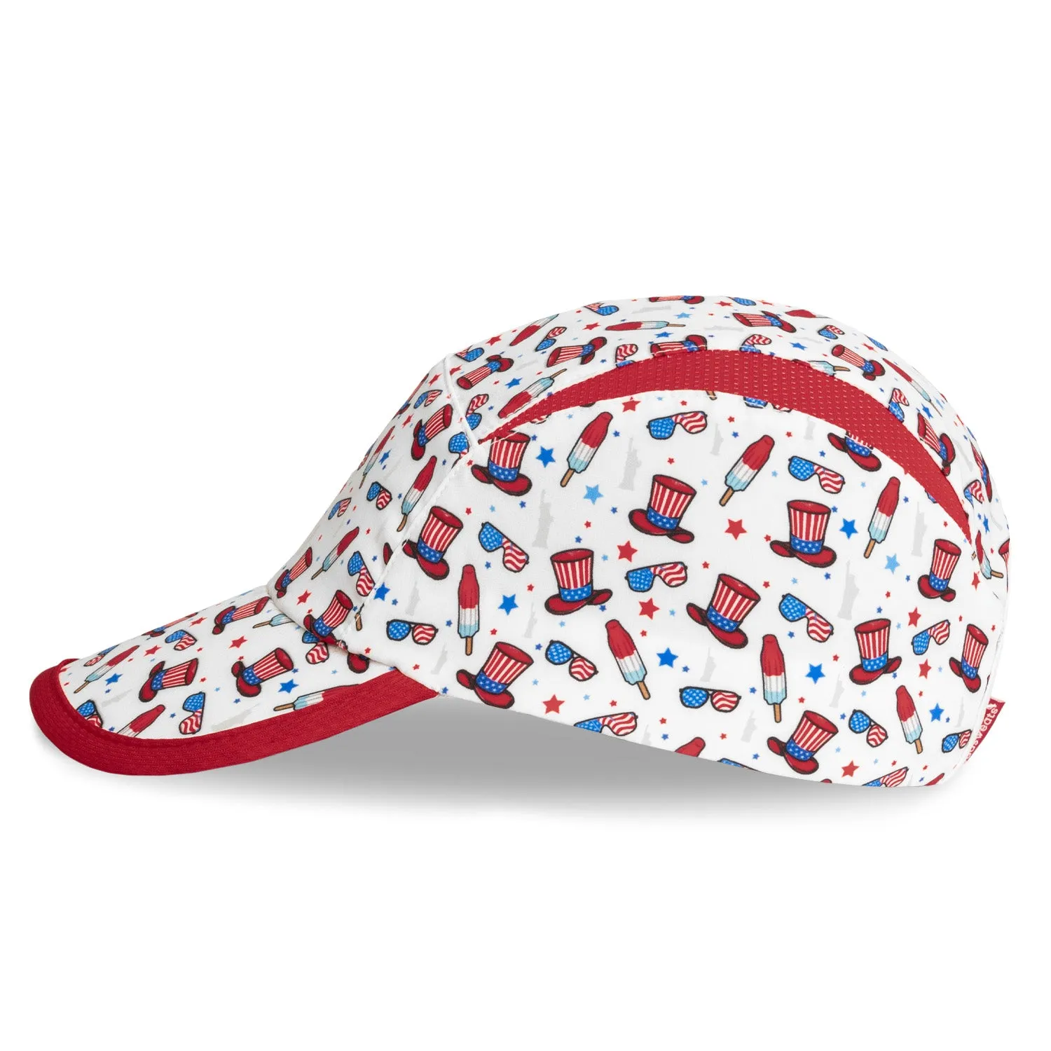 Patriotic USA White Running Hat