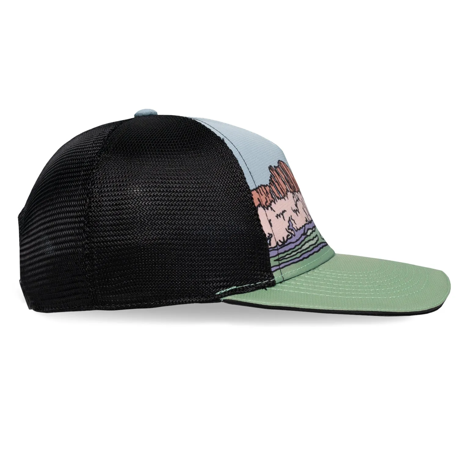 Peeking Sun 5 Panel Trucker Hat