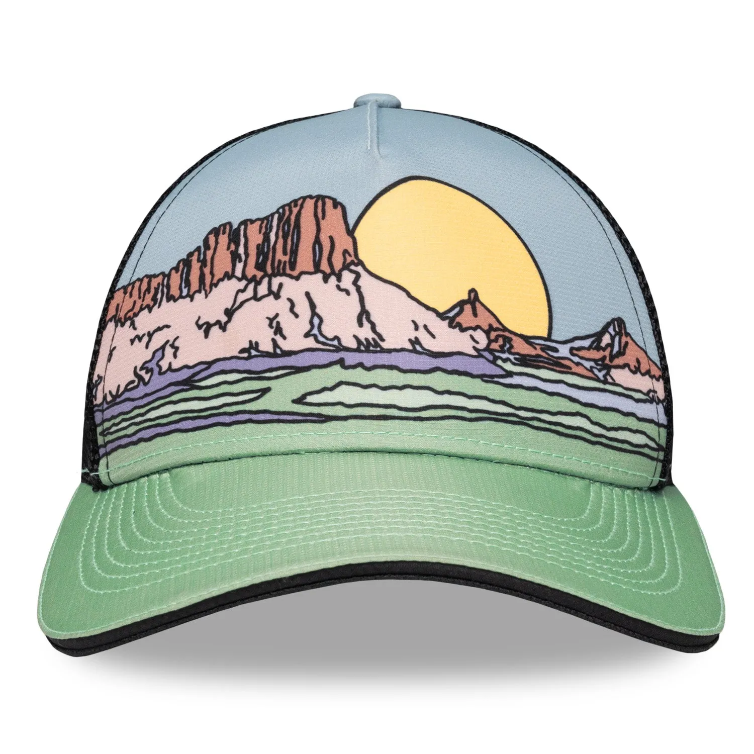 Peeking Sun 5 Panel Trucker Hat