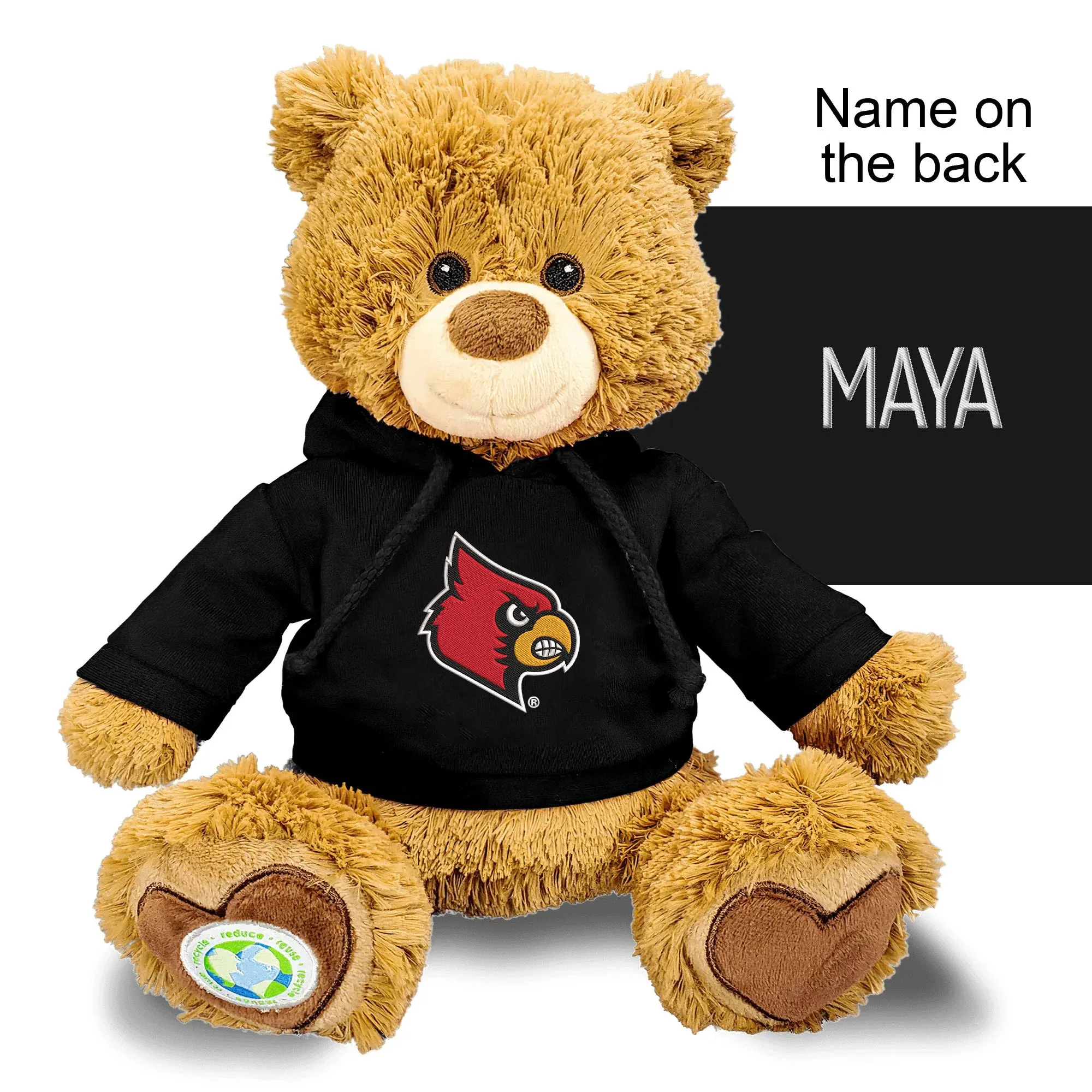 Personalized Louisville Cardinals 10" Plush Bear 2