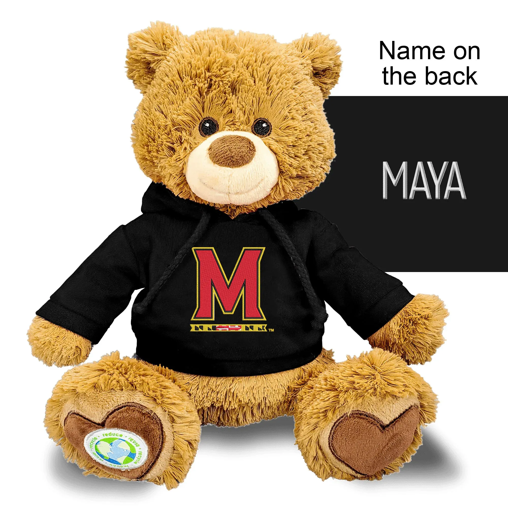 Personalized Maryland Terrapins M 10" Plush Bear 2