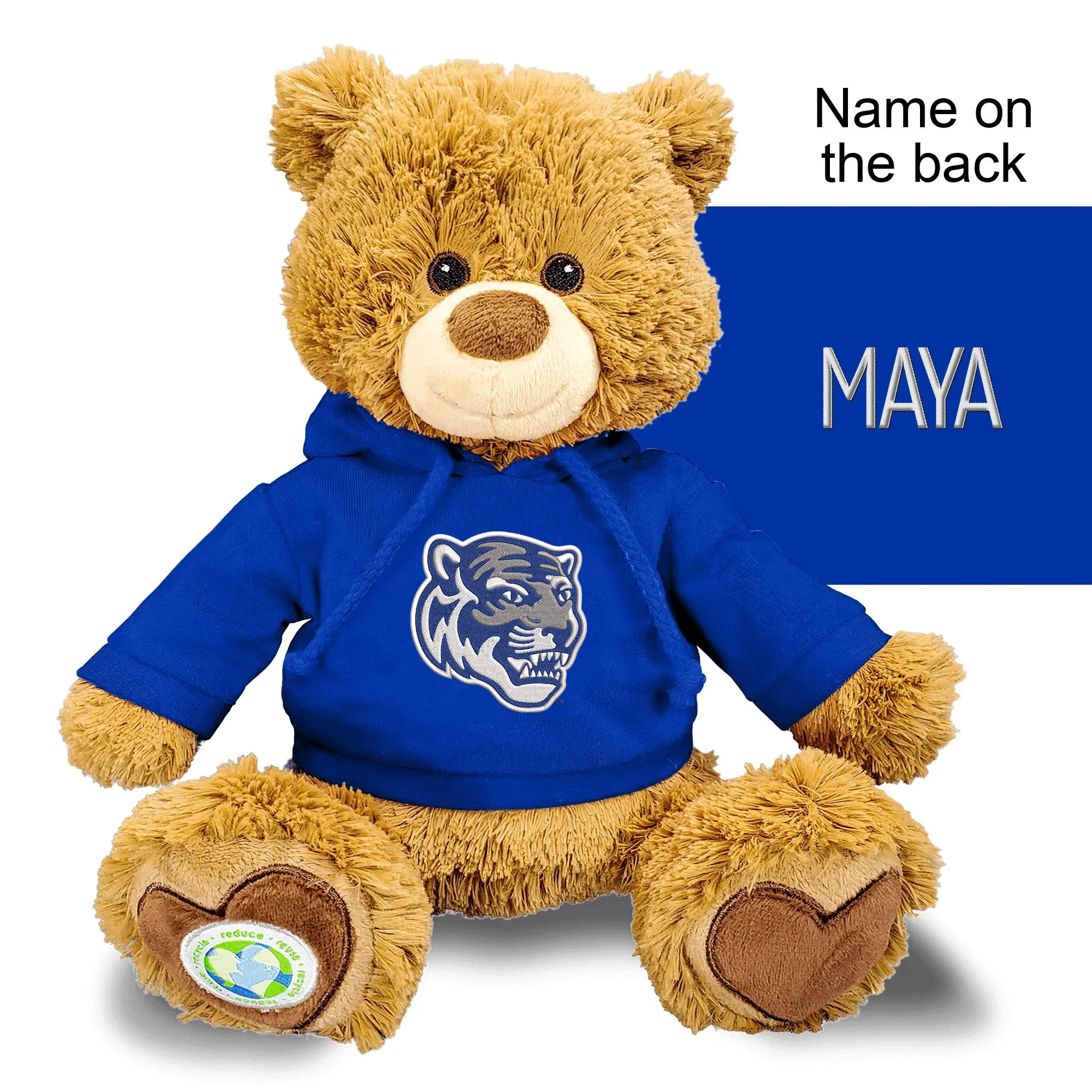 Personalized Memphis Tigers Tiger Head 10" Plush Bear 2