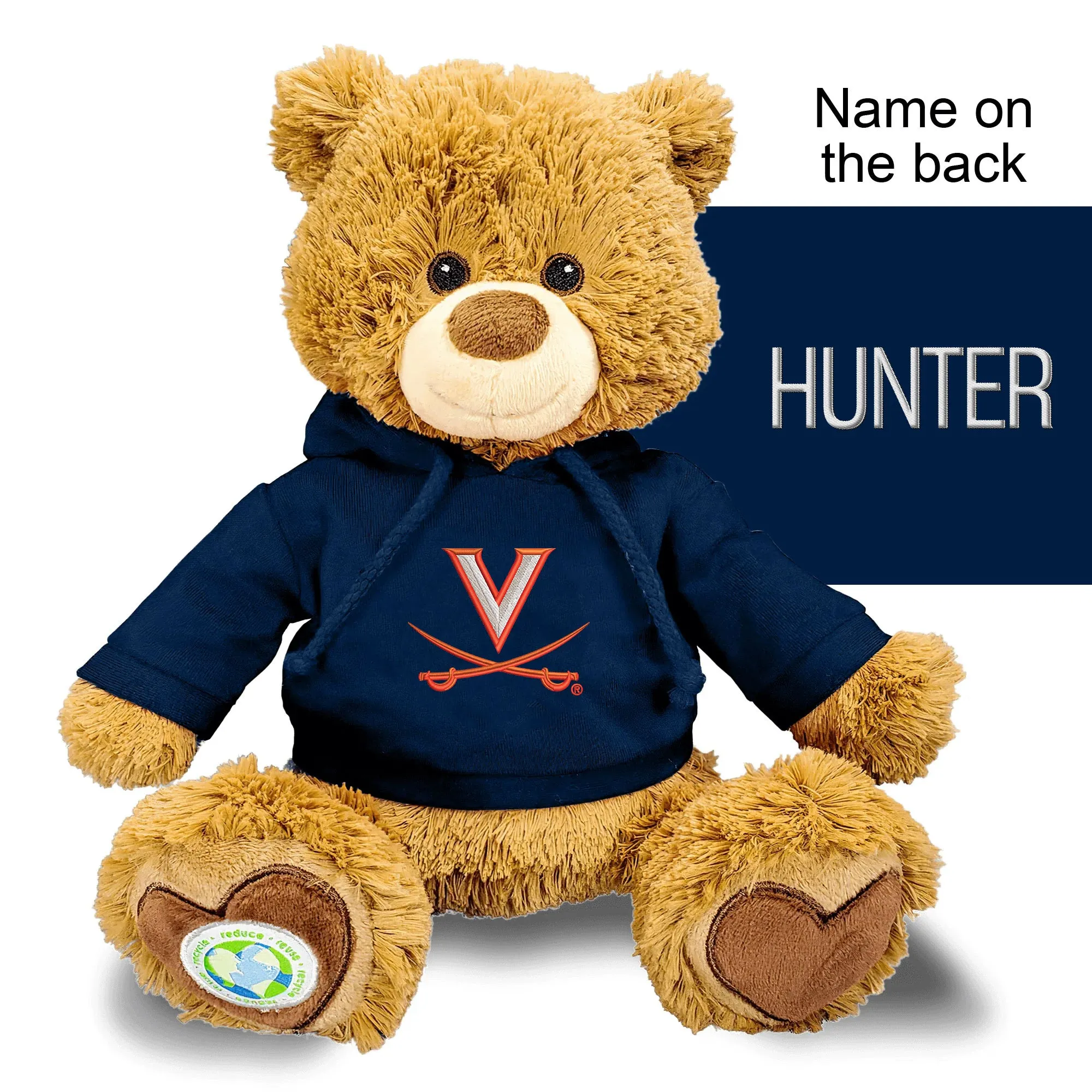 Personalized Virginia Cavaliers 10" Plush Bear 2