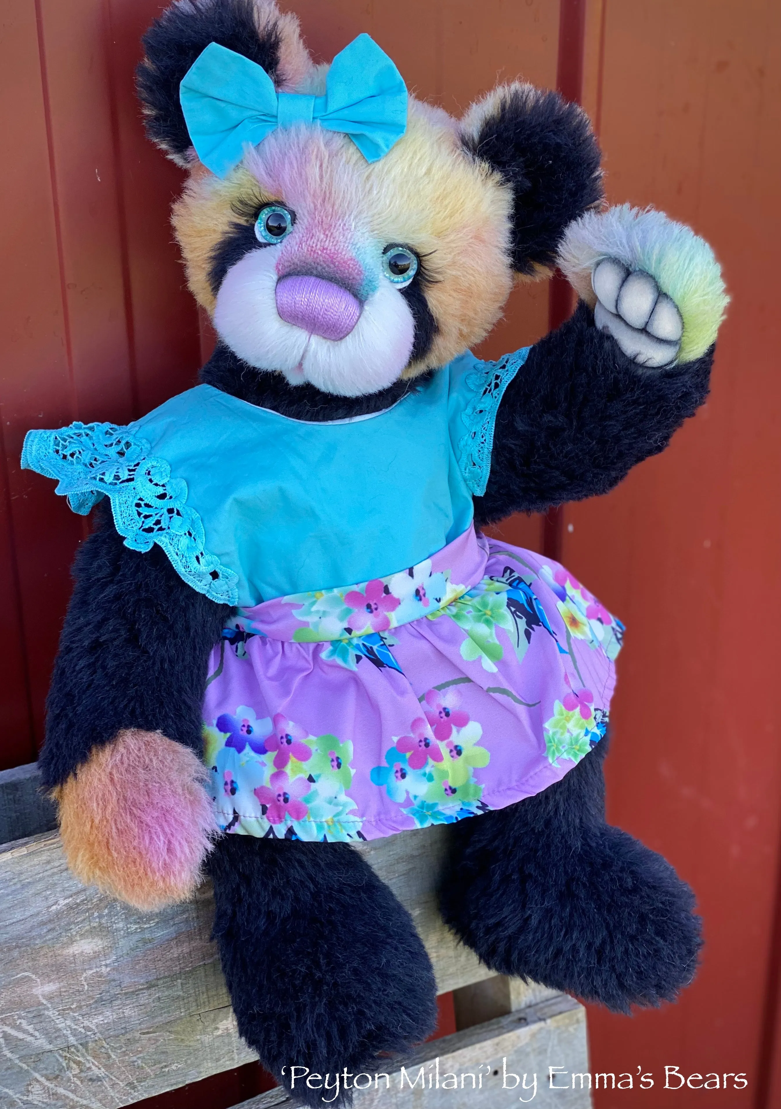 Peyton Milani - 21" Alpaca Toddler Artist Bear by Emma's Bears - OOAK