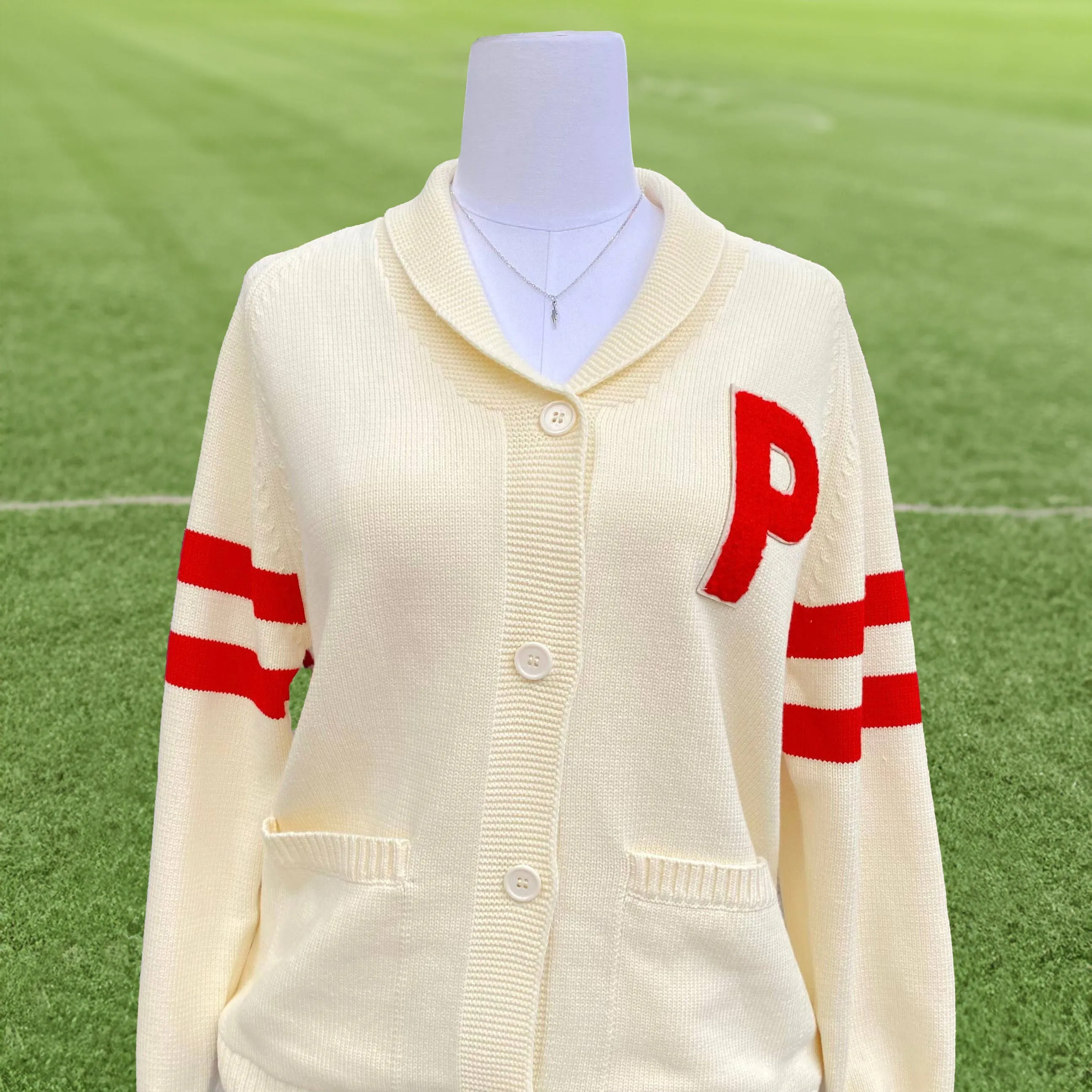 Philadelphia Ring the Bell Cardigan - Ivory