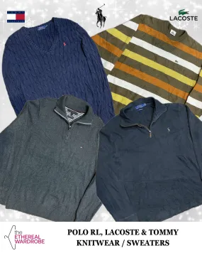 Polo RL, Lacoste and Tommy Knitwear Sweaters