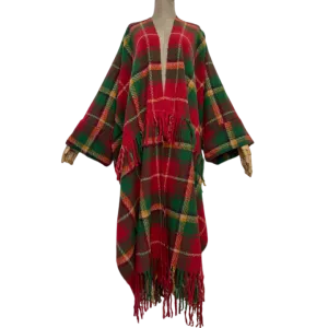 Pre Order:  Cozy Warm Plaid Tassel Cardigan - WINI