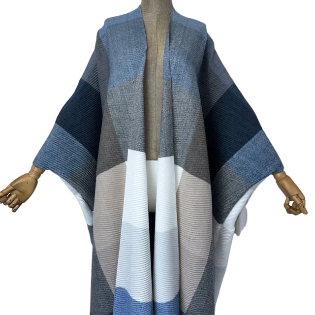 Pre Order: Plaid Pleated Long Cardigan - WINI