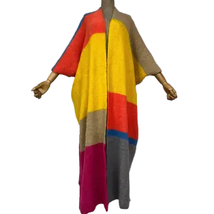 Pre Order:  Warm Colorful Vibe Maxi Cardigan - WINI