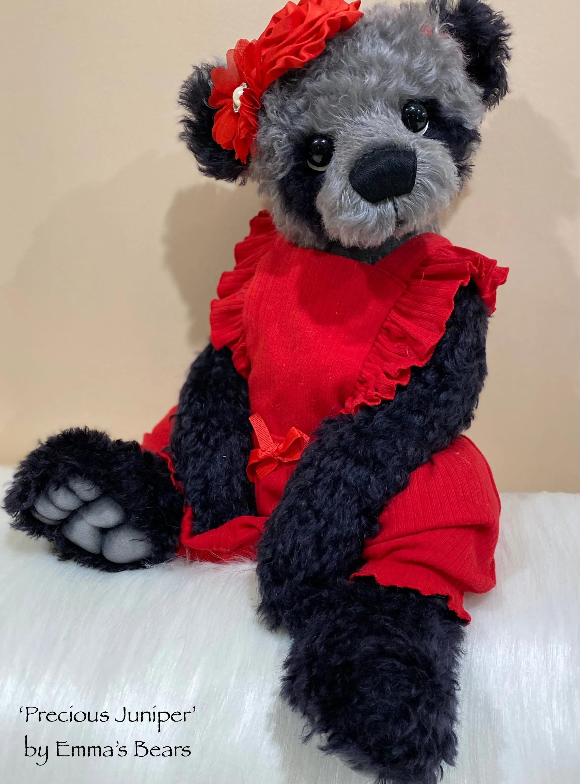 'Precious Juniper' - 21" Christmas 2021 Kid Mohair Artist Baby Bear by Emma's Bears - OOAK