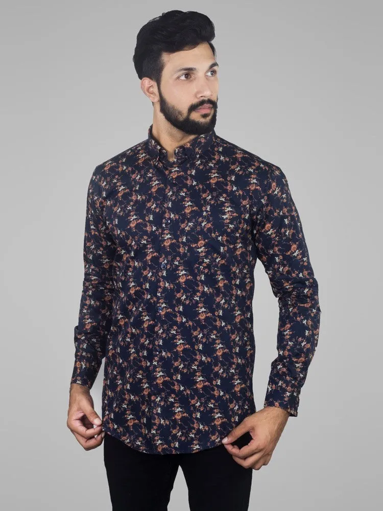 Printed Shirts for Men - Printed Satin Regular Men Shirt