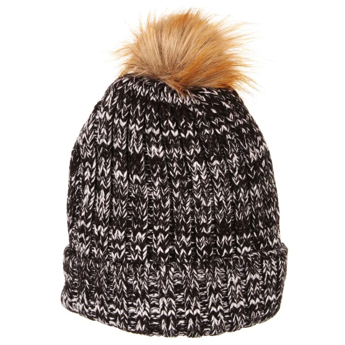 Purdue Boilermakers Zephyr WOMEN'S "Gracie" Faux Fur Poofball Knit Beanie Cap