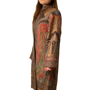 Red Fort Jamavaar Cashmere Fine Wool Long Jacket