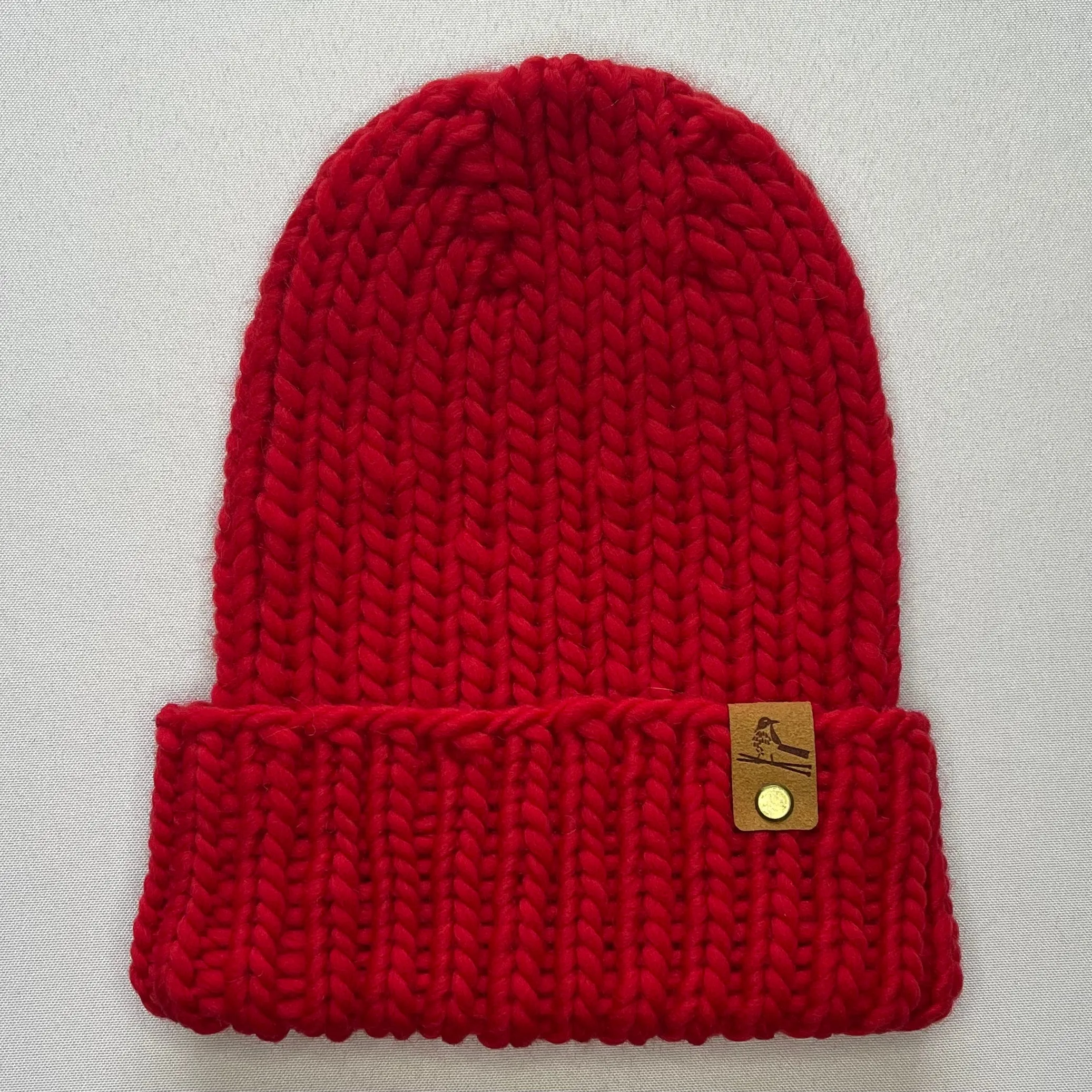 Red Peruvian Wool Knit Hat