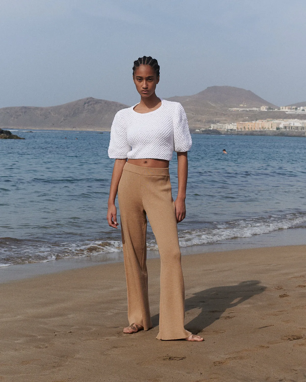 Rib Lounge: Nutmeg Merino Wool Pants