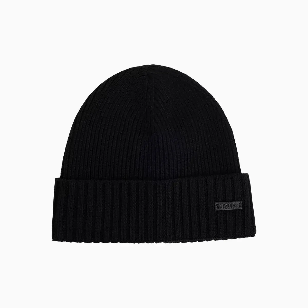 Ribbed Beanie Hat In Virgin Wool