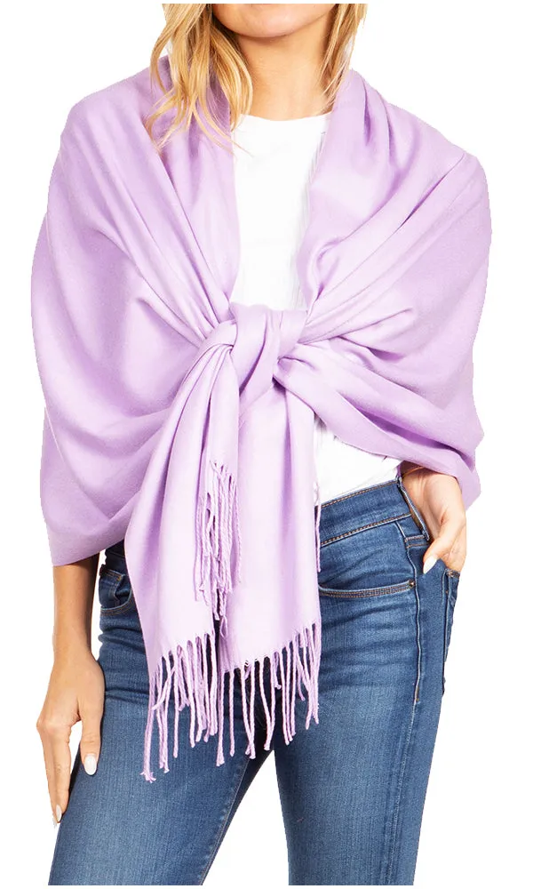 Sakkas Iris Warm Super Soft Cashmere Feel Pashmina Shawl  / Scarf with Fringes